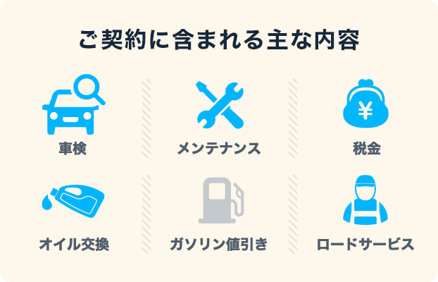 ご契約に含まれる主な内容