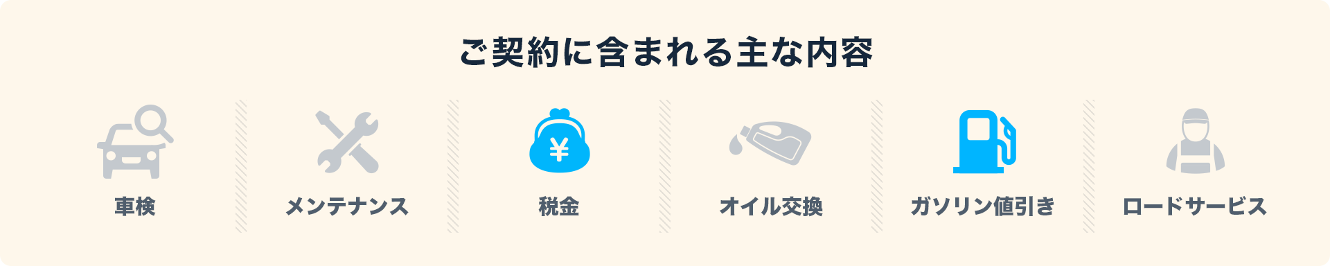 ご契約に含まれる主な内容