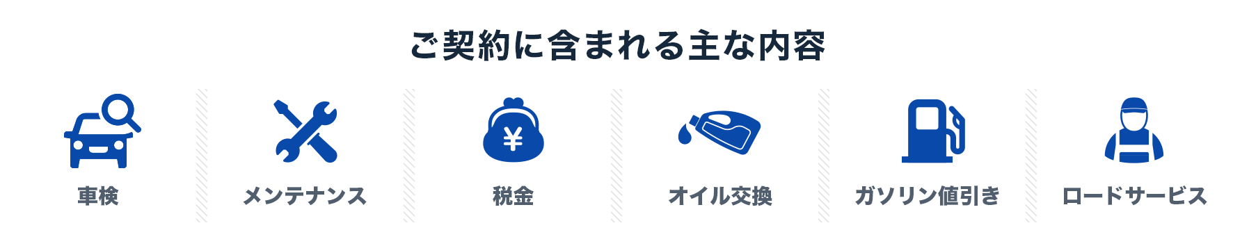 ご契約に含まれる主な内容