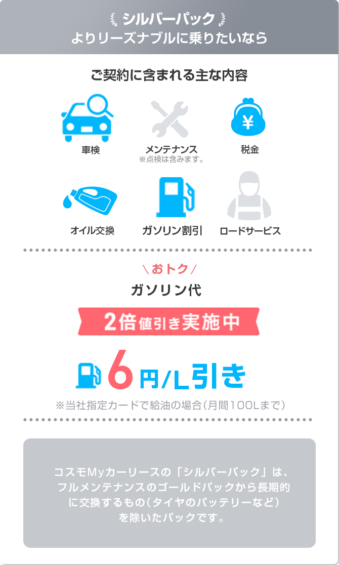 シルバーパック ガソリン値引実施中
