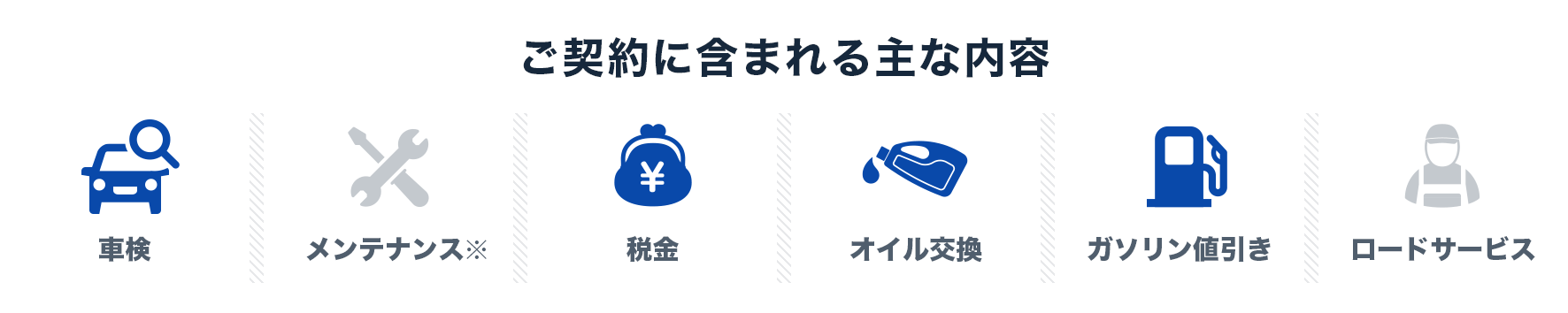 ご契約に含まれる主な内容