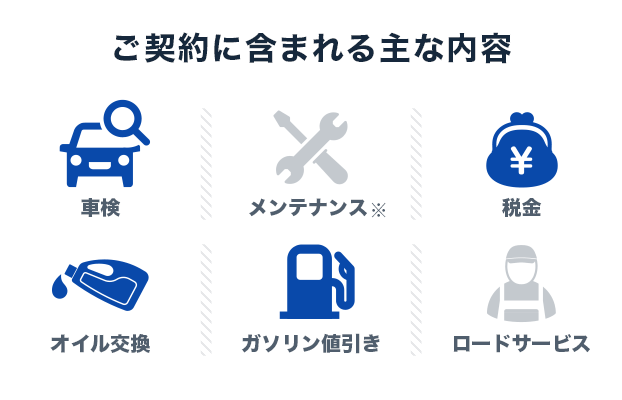 ご契約に含まれる主な内容